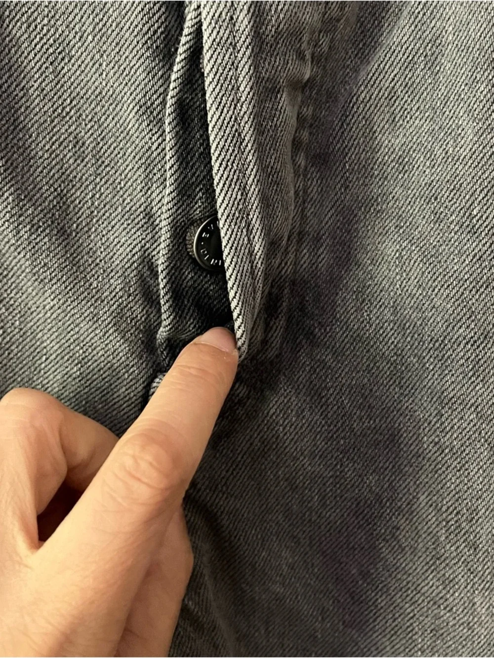 Everlane Relaxed Straight Jean Organic Cotton 26 Grey Classic Button Fly
